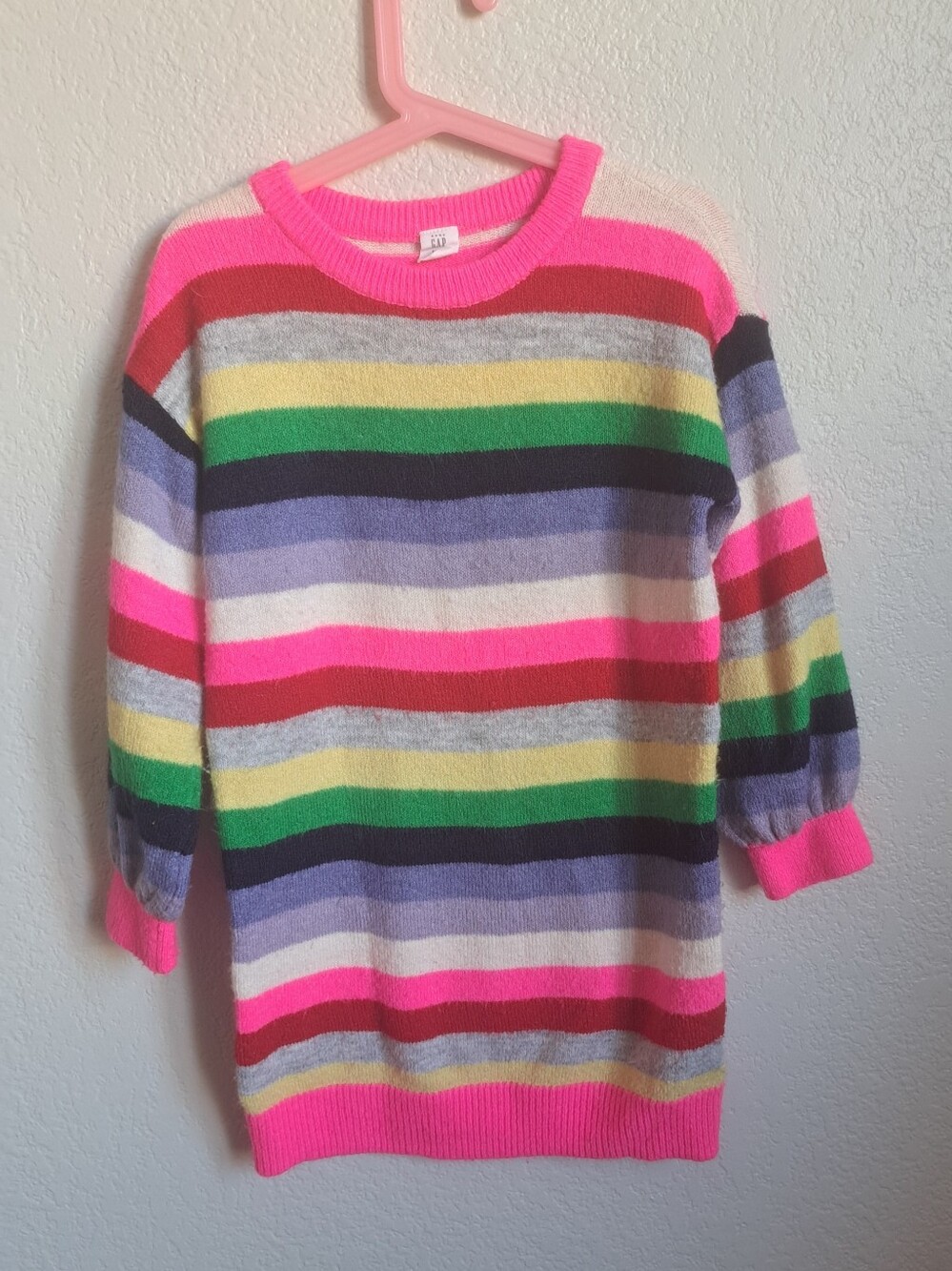 Gap Girls Colorful Striped Swester Dress Size 5